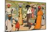 'Going to Market', 1912-Charles Robinson-Mounted Giclee Print