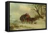 Going to Market in Winter (Oil)-Thomas Smythe-Framed Stretched Canvas