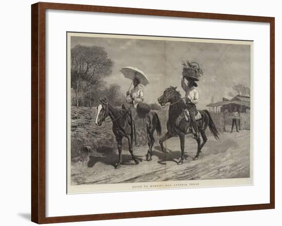 Going to Market, San Antonio, Texas-null-Framed Giclee Print