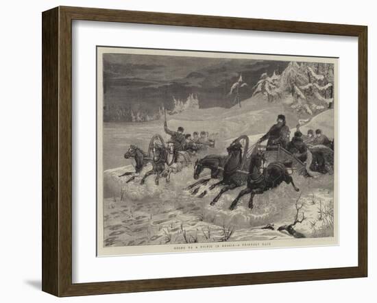 Going to Picnic in Russia, a Friendly Race-Samuel Edmund Waller-Framed Giclee Print