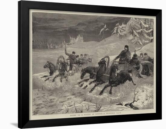 Going to Picnic in Russia, a Friendly Race-Samuel Edmund Waller-Framed Giclee Print