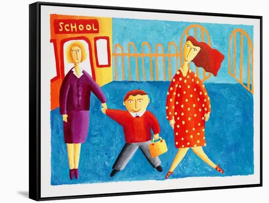 Going to School, 2004-Julie Nicholls-Framed Stretched Canvas