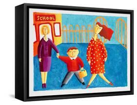 Going to School, 2004-Julie Nicholls-Framed Stretched Canvas