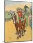 'Going to School in New Zealand', 1912-Charles Robinson-Mounted Giclee Print