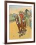 'Going to School in New Zealand', 1912-Charles Robinson-Framed Giclee Print