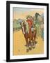 'Going to School in New Zealand', 1912-Charles Robinson-Framed Giclee Print