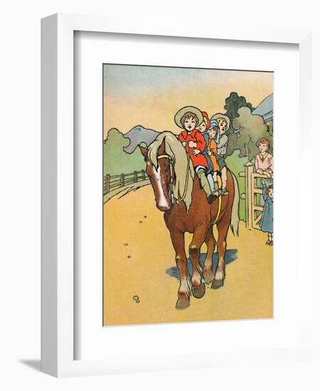 'Going to School in New Zealand', 1912-Charles Robinson-Framed Giclee Print