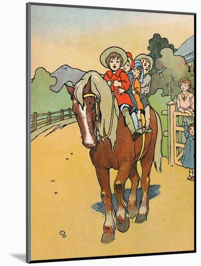'Going to School in New Zealand', 1912-Charles Robinson-Mounted Giclee Print