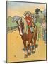 'Going to School in New Zealand', 1912-Charles Robinson-Mounted Giclee Print