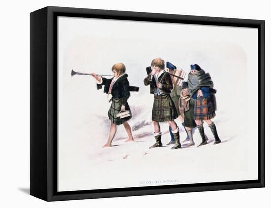 Going to School-R.r. Mcian-Framed Stretched Canvas