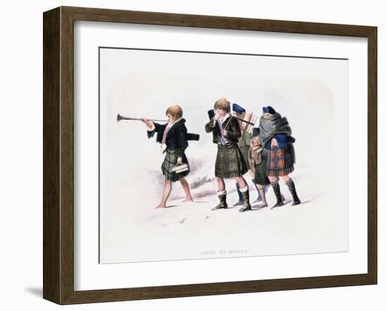 Going to School-R.r. Mcian-Framed Giclee Print