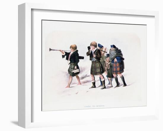 Going to School-R.r. Mcian-Framed Giclee Print