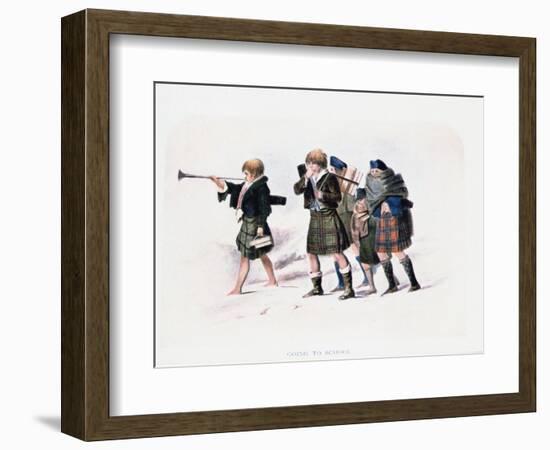 Going to School-R.r. Mcian-Framed Giclee Print