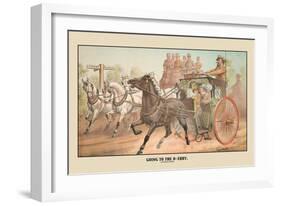 Going to the D-Erby-Tom Merry-Framed Art Print