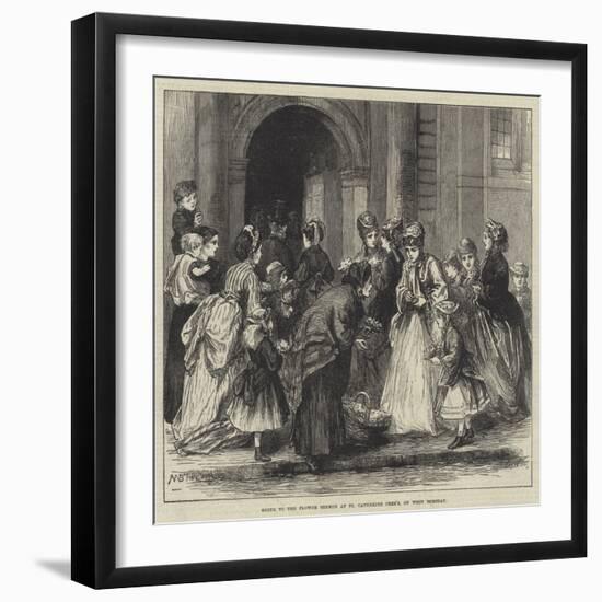 Going to the Flower Sermon at St Catherine Cree's, on Whit Tuesday-Alfred Walter Bayes-Framed Giclee Print