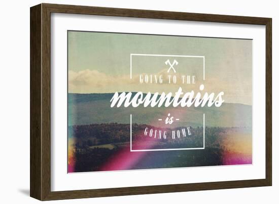 Going to the Mountains-Vintage Skies-Framed Giclee Print