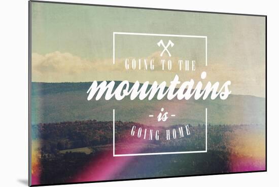 Going to the Mountains-Vintage Skies-Mounted Giclee Print