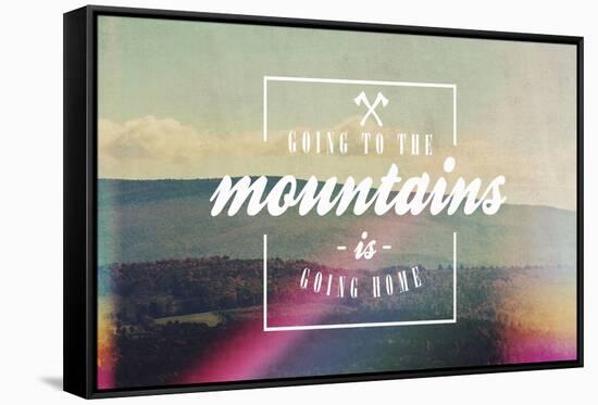 Going to the Mountains-Vintage Skies-Framed Stretched Canvas