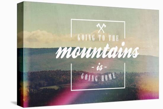 Going to the Mountains-Vintage Skies-Stretched Canvas