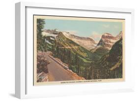 Going-To-The-Sun Highway, Glacier Park-null-Framed Art Print