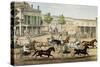 Going to the Trot-Currier & Ives-Stretched Canvas