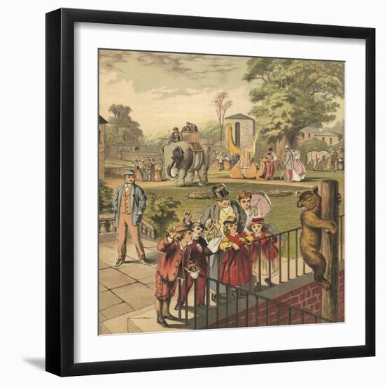 Going to the Zoo-English School-Framed Giclee Print