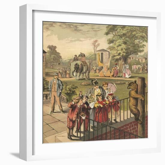 Going to the Zoo-English School-Framed Giclee Print