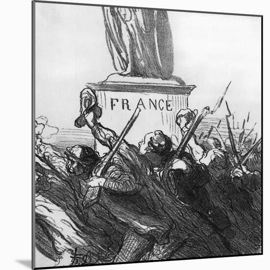 Going to War-Honore Daumier-Mounted Art Print