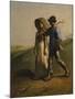 Going to Work, 1851-53-Jean-François Millet-Mounted Giclee Print