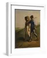 Going to Work, 1851-53-Jean-François Millet-Framed Giclee Print