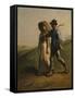 Going to Work, 1851-53-Jean-François Millet-Framed Stretched Canvas