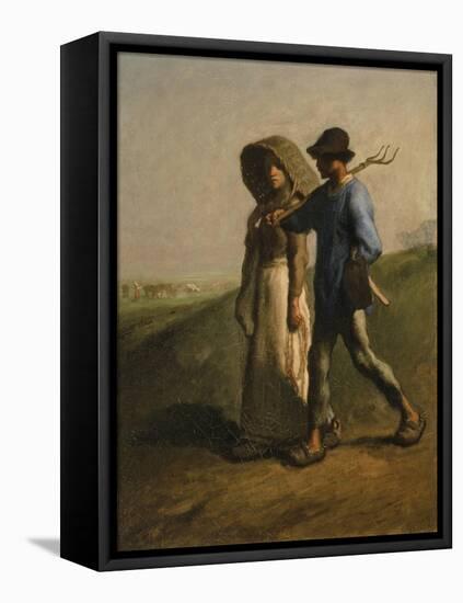 Going to Work, 1851-53-Jean-François Millet-Framed Stretched Canvas