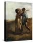 Going to Work, C1850-1851-Jean Francois Millet-Stretched Canvas