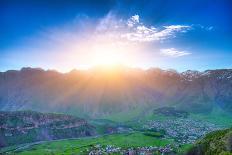Caucasus Mountains in Georgia. Beautiful Landscape in Kazbeki Region in Georgia-goinyk-Framed Photographic Print