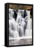 Goitstock Waterfall in Goitstock Wood, Cullingworth, Yorkshire, England, United Kingdom, Europe-Mark Sunderland-Framed Stretched Canvas