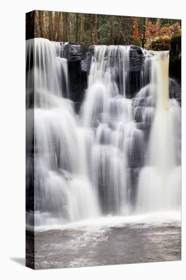 Goitstock Waterfall in Goitstock Wood, Cullingworth, Yorkshire, England, United Kingdom, Europe-Mark Sunderland-Stretched Canvas