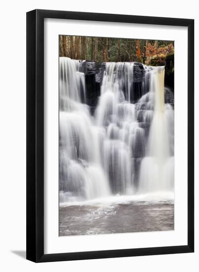 Goitstock Waterfall in Goitstock Wood, Cullingworth, Yorkshire, England, United Kingdom, Europe-Mark Sunderland-Framed Photographic Print