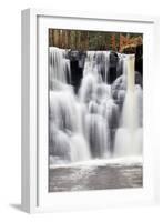 Goitstock Waterfall in Goitstock Wood, Cullingworth, Yorkshire, England, United Kingdom, Europe-Mark Sunderland-Framed Photographic Print