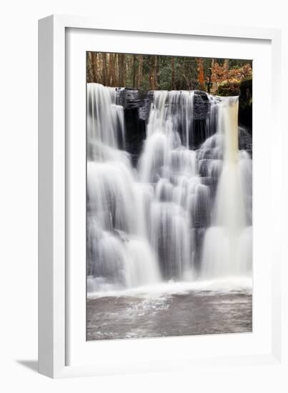 Goitstock Waterfall in Goitstock Wood, Cullingworth, Yorkshire, England, United Kingdom, Europe-Mark Sunderland-Framed Photographic Print