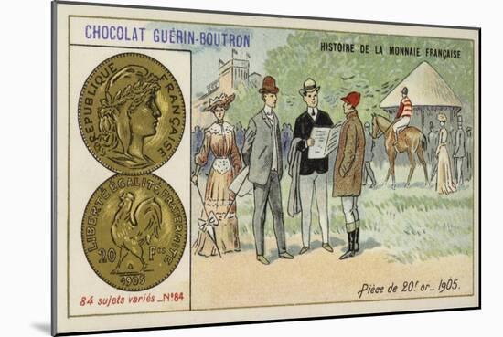 Gold 20 Franc Piece, 1905-null-Mounted Giclee Print