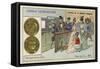 Gold 5 Franc Piece, 1876-null-Framed Stretched Canvas