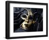 Gold A Carnival Mask With Black Feathers-voronin76-Framed Art Print