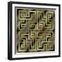 Gold Abstract 1-Art Deco Designs-Framed Giclee Print