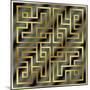 Gold Abstract 1-Art Deco Designs-Mounted Giclee Print