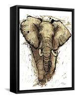 Gold Africa I on White Crop-Wellington Studio-Framed Stretched Canvas