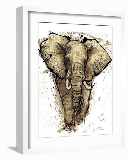 Gold Africa I on White Crop-Wellington Studio-Framed Art Print