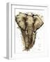 Gold Africa I on White Crop-Wellington Studio-Framed Art Print