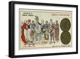 Gold Agnel of Philip V, 1316-null-Framed Giclee Print