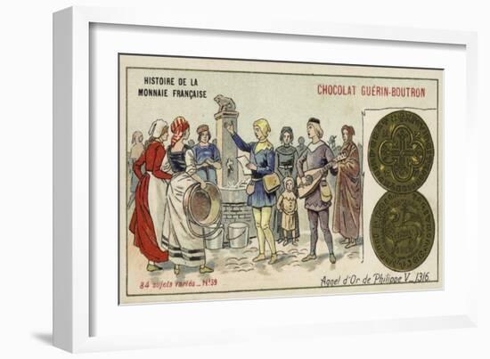 Gold Agnel of Philip V, 1316-null-Framed Giclee Print