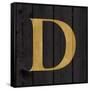 Gold Alphabet D-N. Harbick-Framed Stretched Canvas